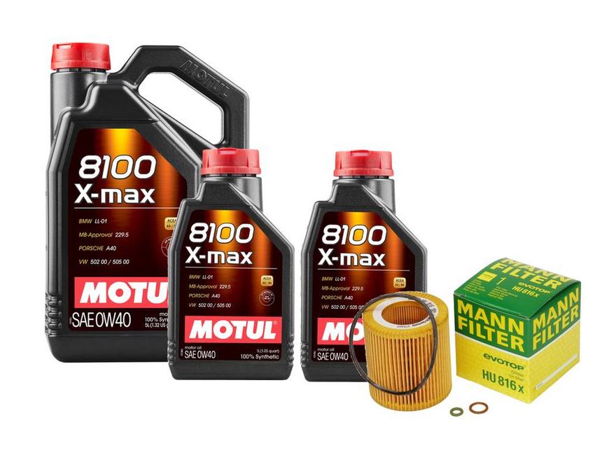 BMW Engine Oil Change Kit - Motul 11427953129 (0W40) (X-MAX 8100)